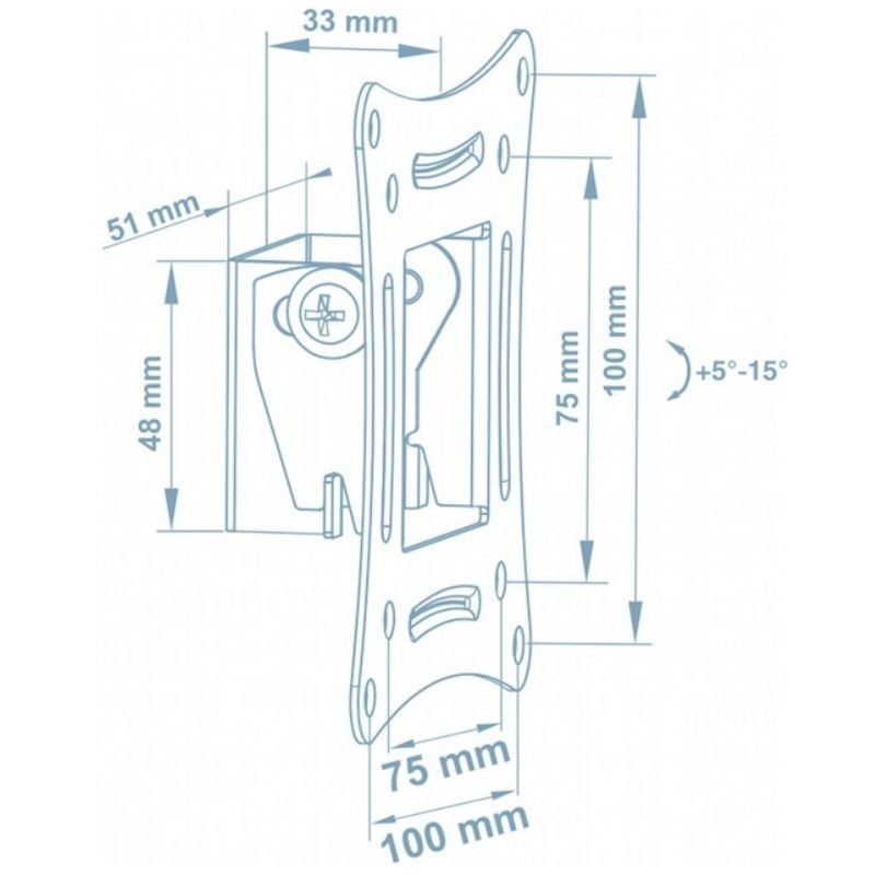 Кріплення для телевізора Walfix R-213B настінне 14-29" (tf2354) - фото 4 Кріплення для телевізора Walfix R-213B настінне 14-29" (tf2354) - фото 4