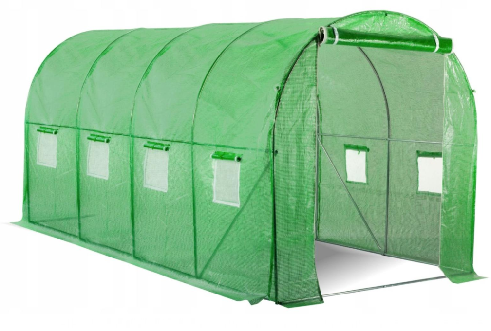 Плівка поліетиленова Bonro для теплиці або парника на 4 секції та 8 вікон 10 кв. м 400x250x200 см Зелений (124-76-42400478)