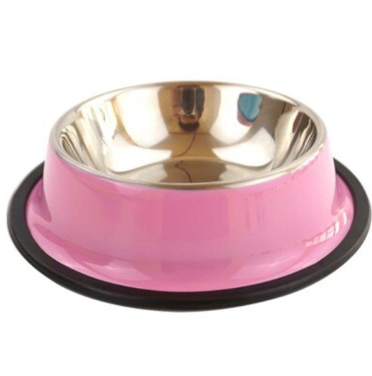 Миска для животных из нержавеющей стали 1,2 л 30 см Сиреневый (2354930202) - фото 1