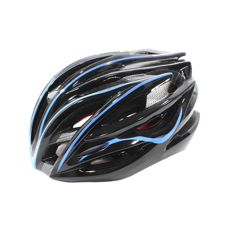 Шолом велосипедний Helmet Н-045 Black + Blue захисний велошолом аксесуар для велосипедистів катання