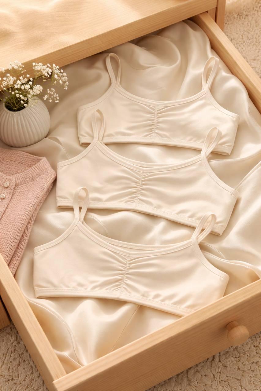 Набір топів для дівчинки BAYKAR р. 5 146-152 см 9-10 років 3 шт. Молочний (4407-08)