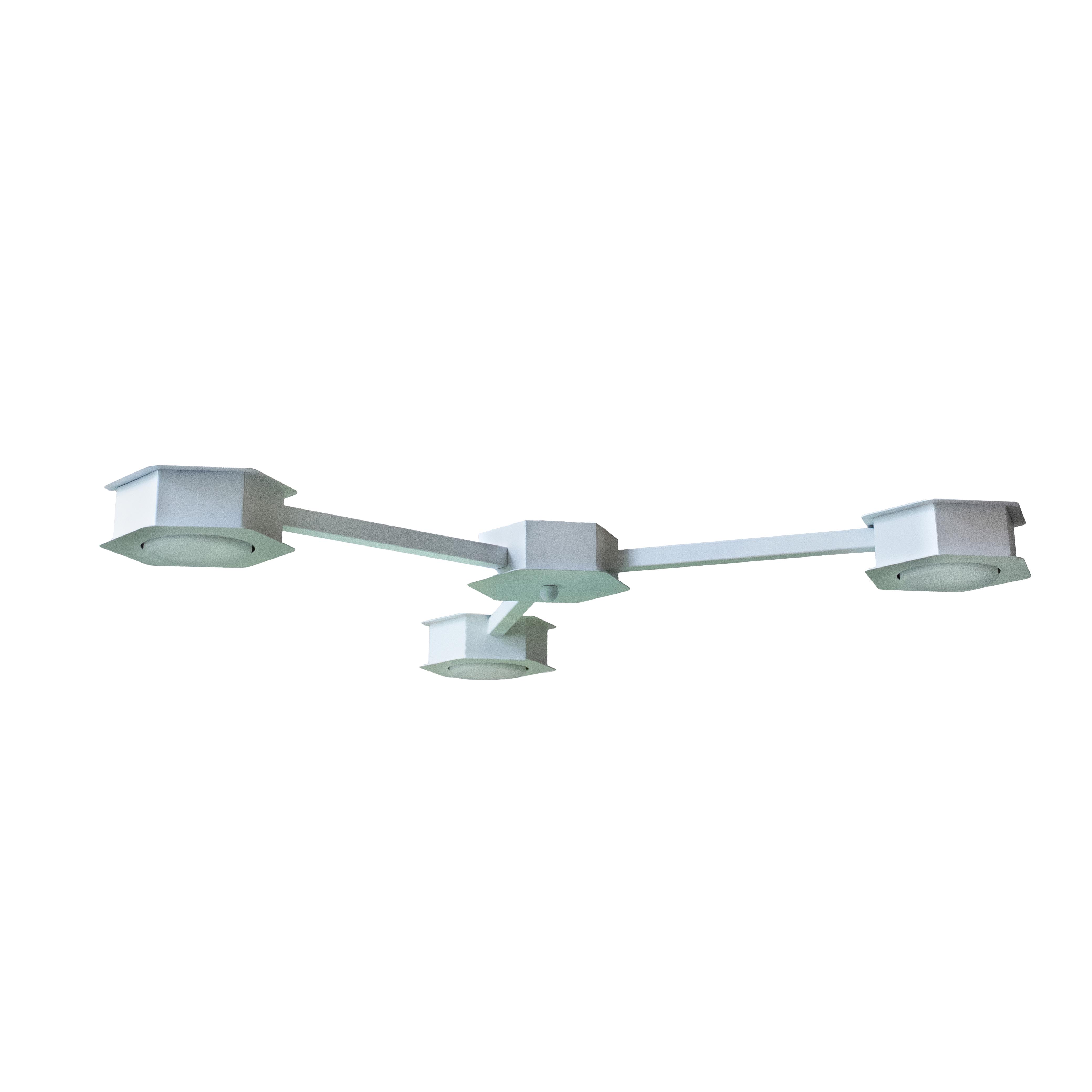 Люстра потолочная MSK ELECTRIC Space NL 13040-3 WH на три плафона под лампы GX53 Белый