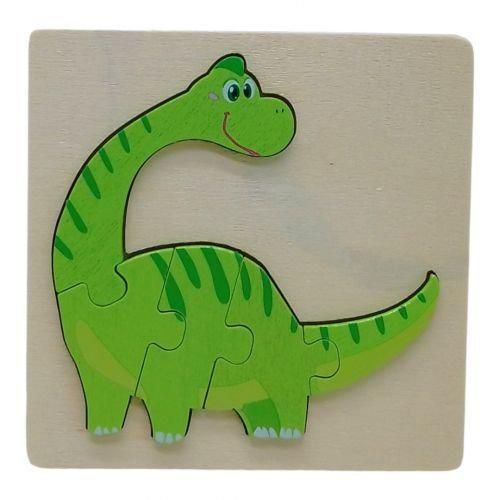 Дерев'яна рамка-вкладиш Пазл Динозавр Вид 6 (28949)