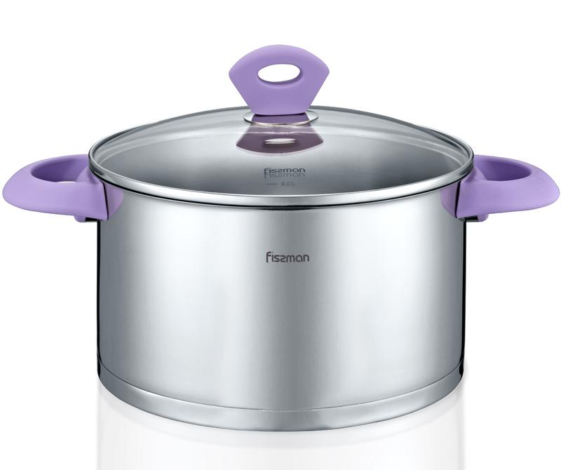 Кастрюля Fissman MIRABELLE 6,1 л со стеклянной крышкой (FN-SS-5407)