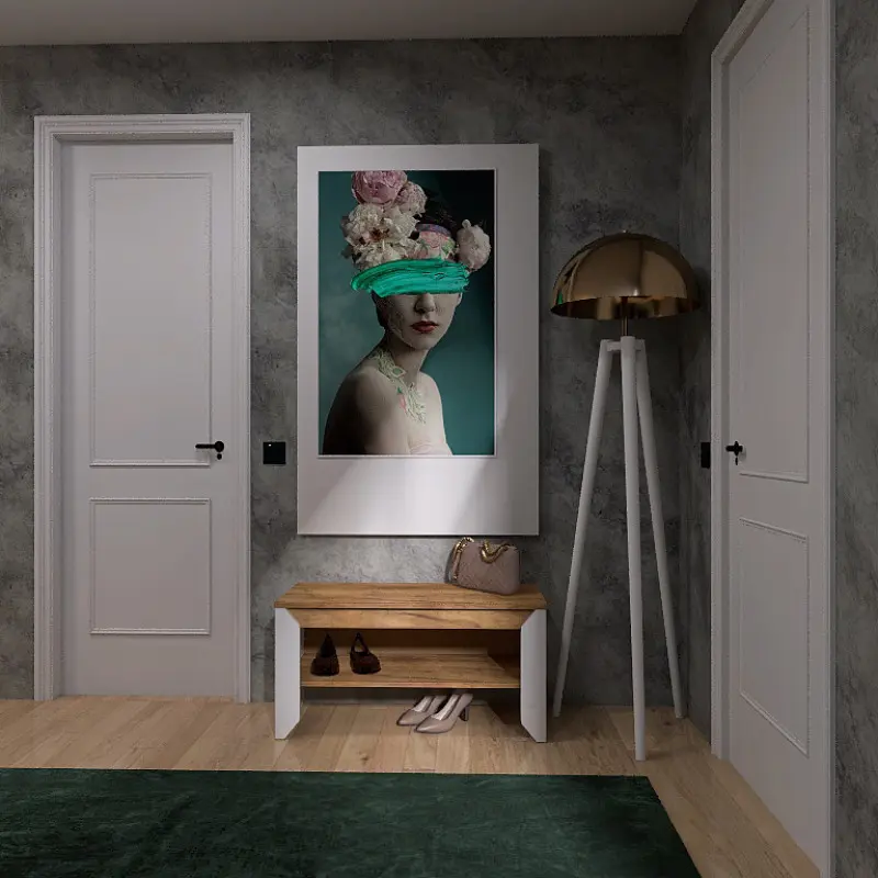 Тумба для обуви Эверест Нордик 900 Белый/Дуб крафт золотой (26843982) - фото 2 Тумба для обуви Эверест Нордик 900 Белый/Дуб крафт золотой (26843982) - фото 2