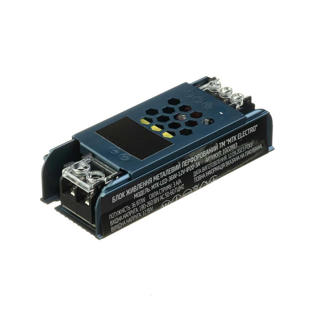 Блок живлення для LED МТК 12V 3 А 36W IP20 (1022883) Блок живлення для LED МТК 12V 3 А 36W IP20 (1022883)