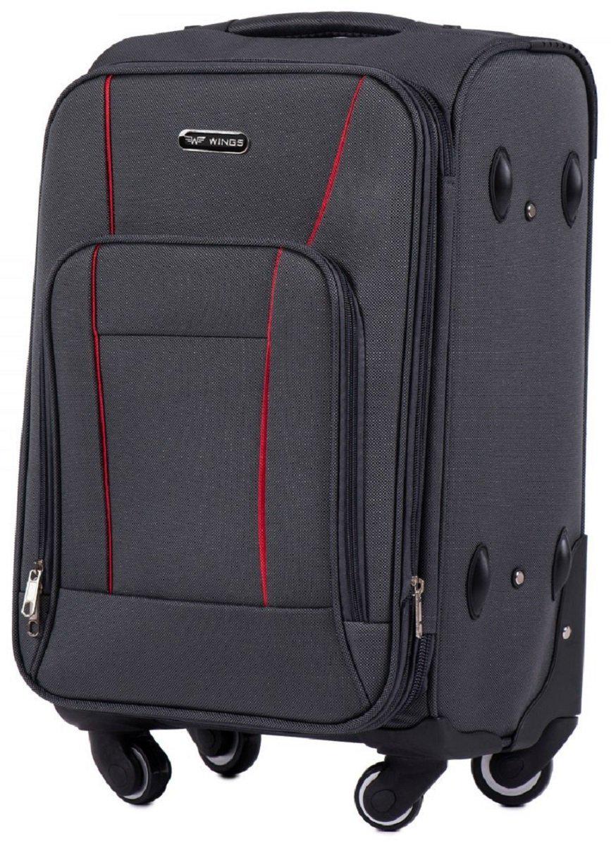 Валіза тканинна Wings 1609 мала 4 колеса Сірий (Vt00170)
