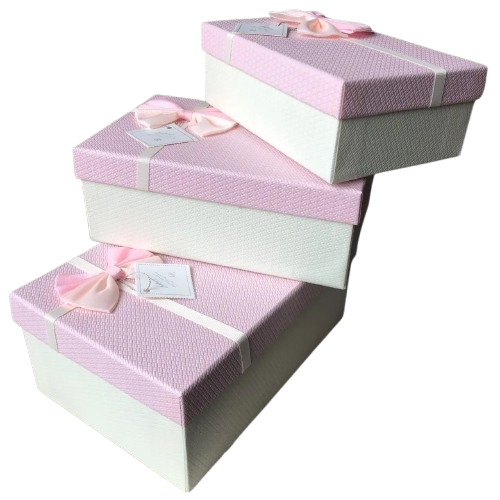 Набор подарочных коробок Stenson R33255 3 шт. Mercy Pink