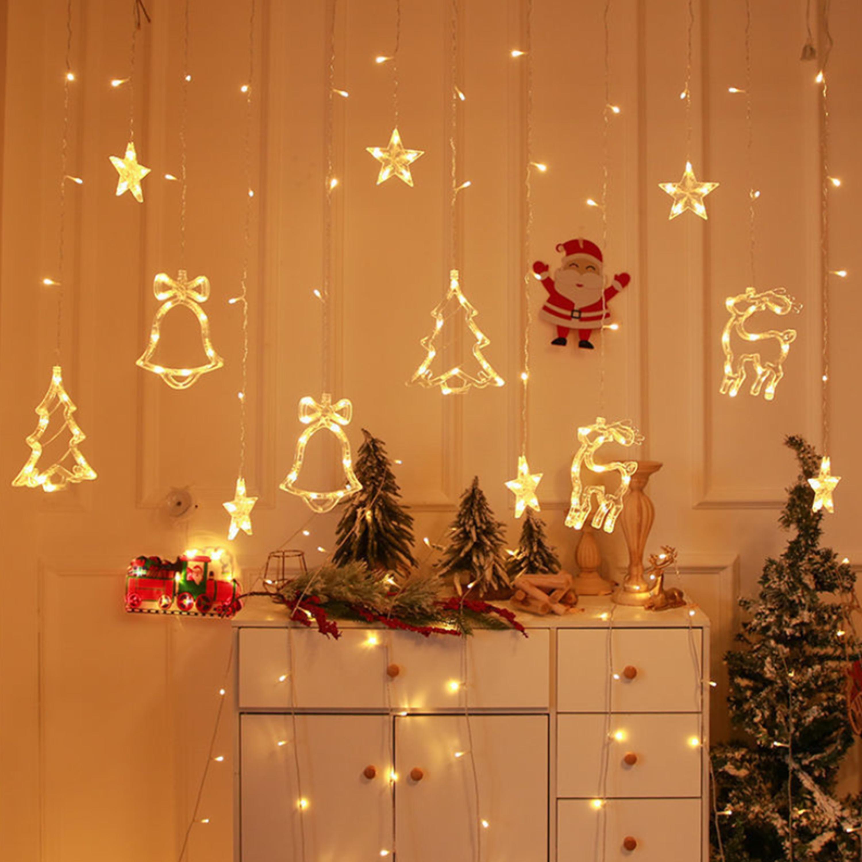 Гірлянда-штора світлодіодна Новорічні фігури Білий теплий (WLS-2316W) - фото 5