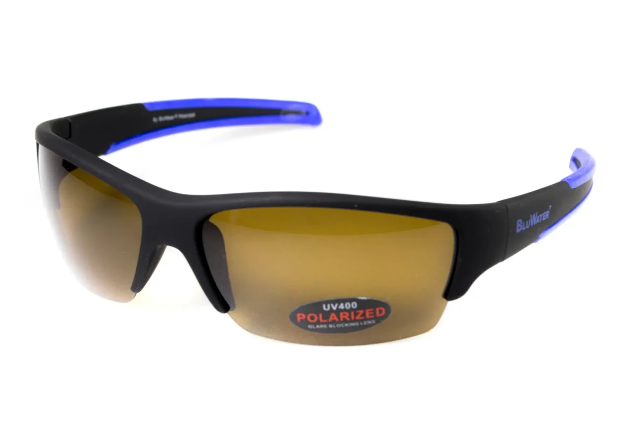 Окуляри поляризаційні BluWater Daytona-2 Polarized Чорно-синій/Коричневий (4ДЕЙТ2-Г50П)