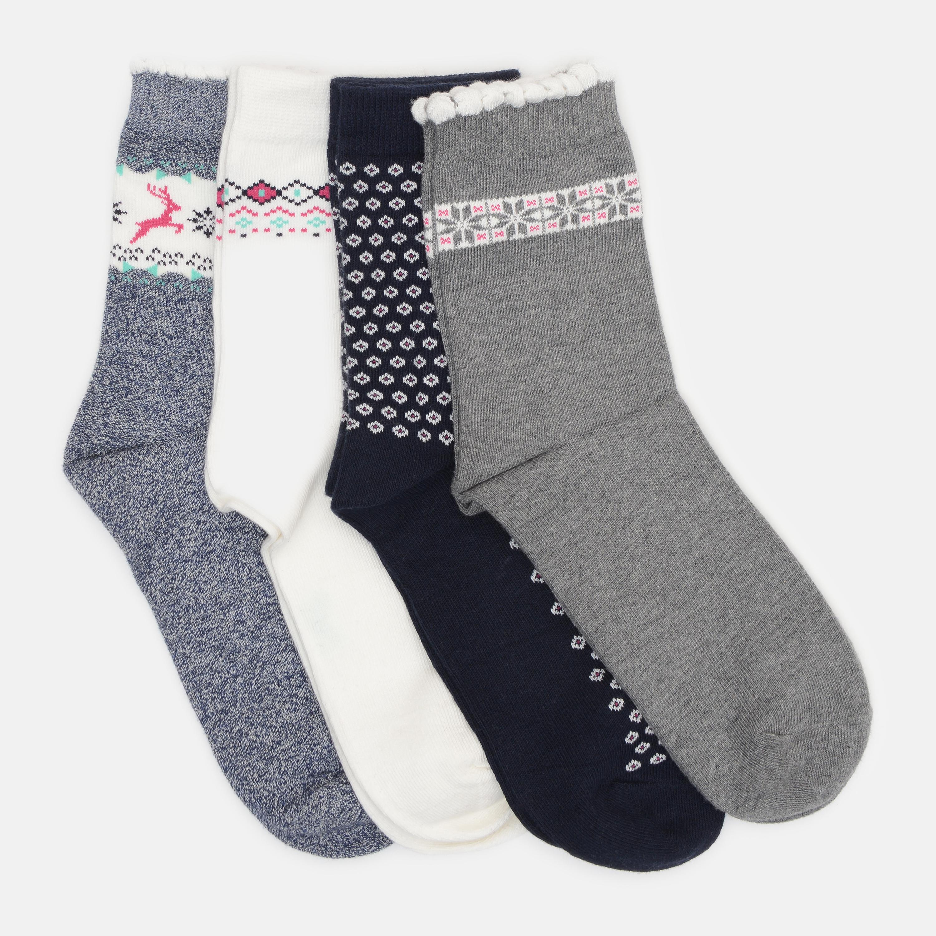 Носки C&A 4 пары р. 39-42 Синий/Серый/Белый (809555411)