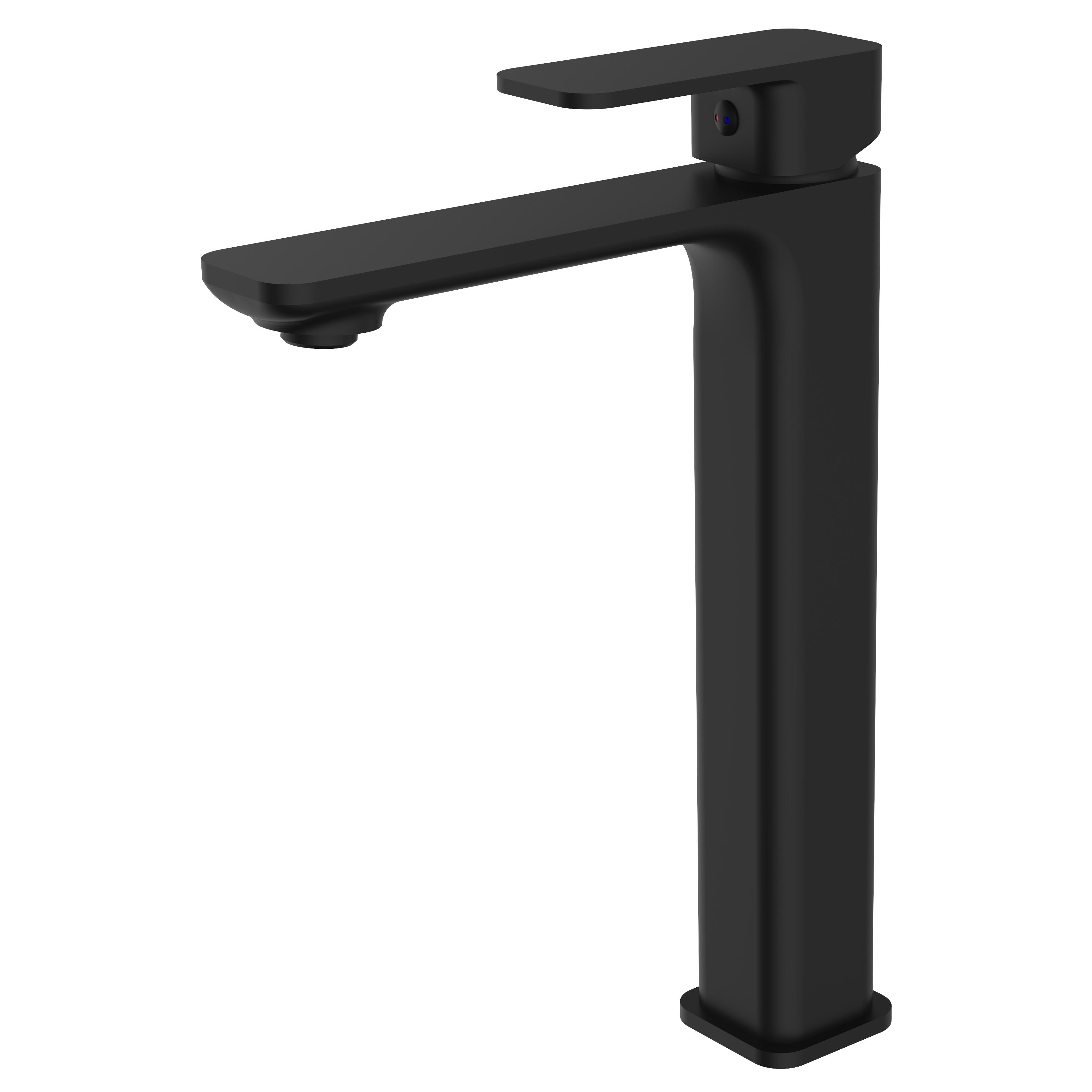 Змішувач для умивальника Imprese Bilovec високий Чорний матовий (05256-Н)