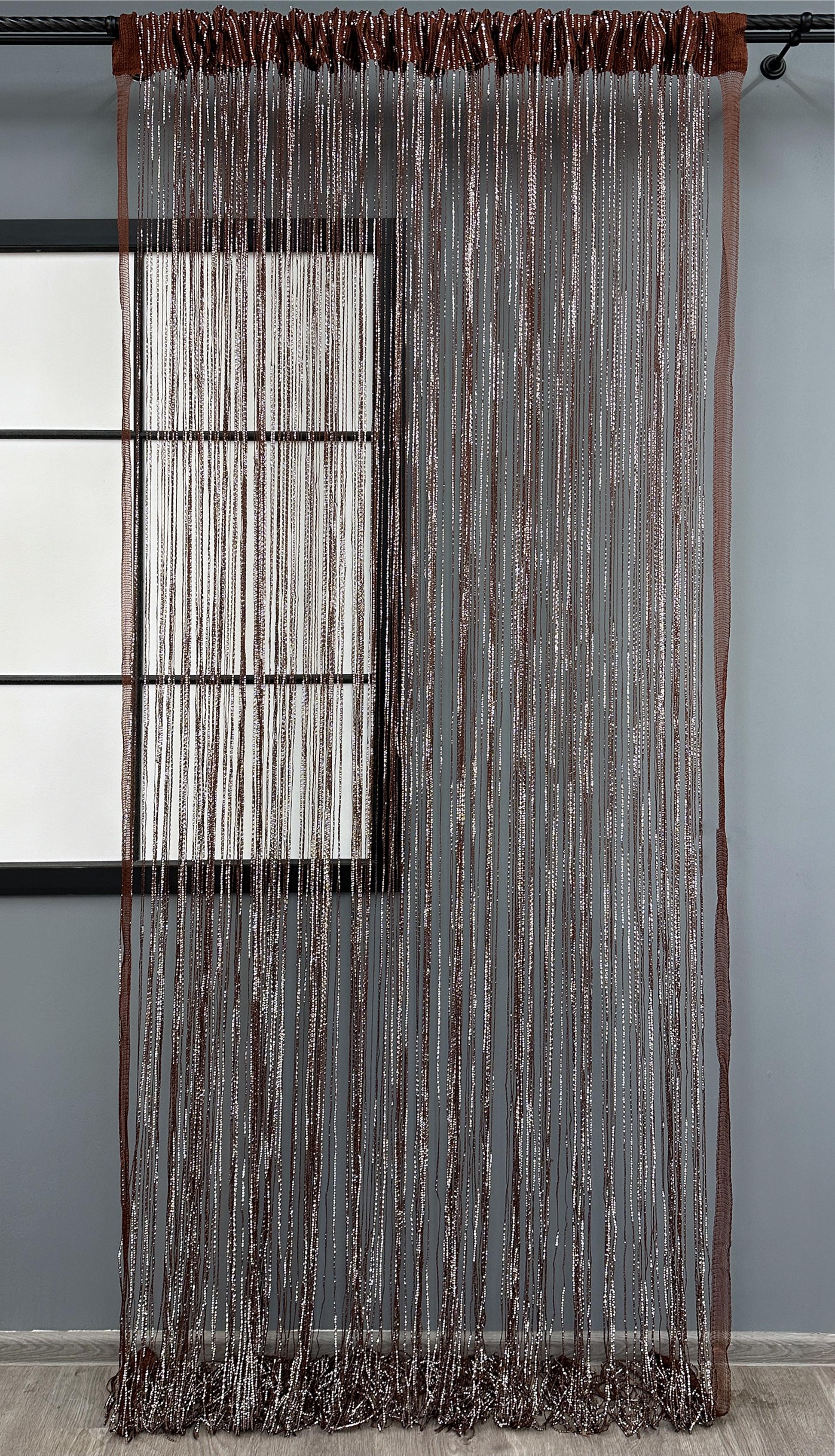 Шторы-нити Rovi Premium с люрексом 300х300 см Коричневый (61-115) - фото 2 Шторы-нити Rovi Premium с люрексом 300х300 см Коричневый (61-115) - фото 2