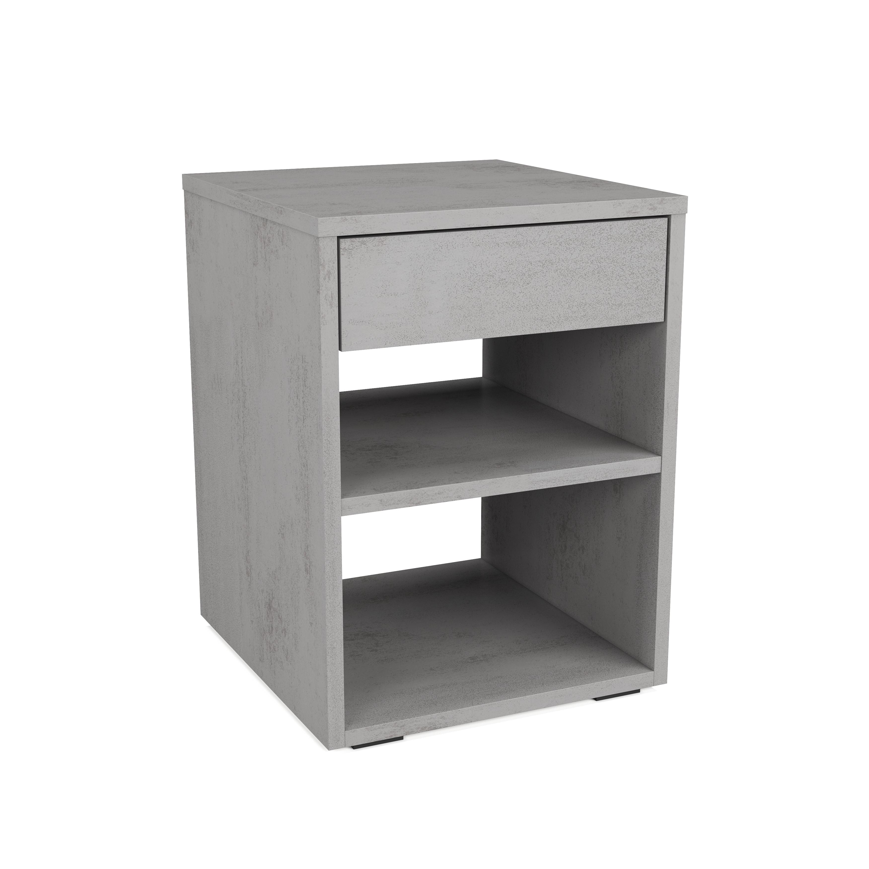 Прикроватная тумба Moreli M-0001 380x490x360 мм Бетон тефра (mo-m0001-tefrabeton)