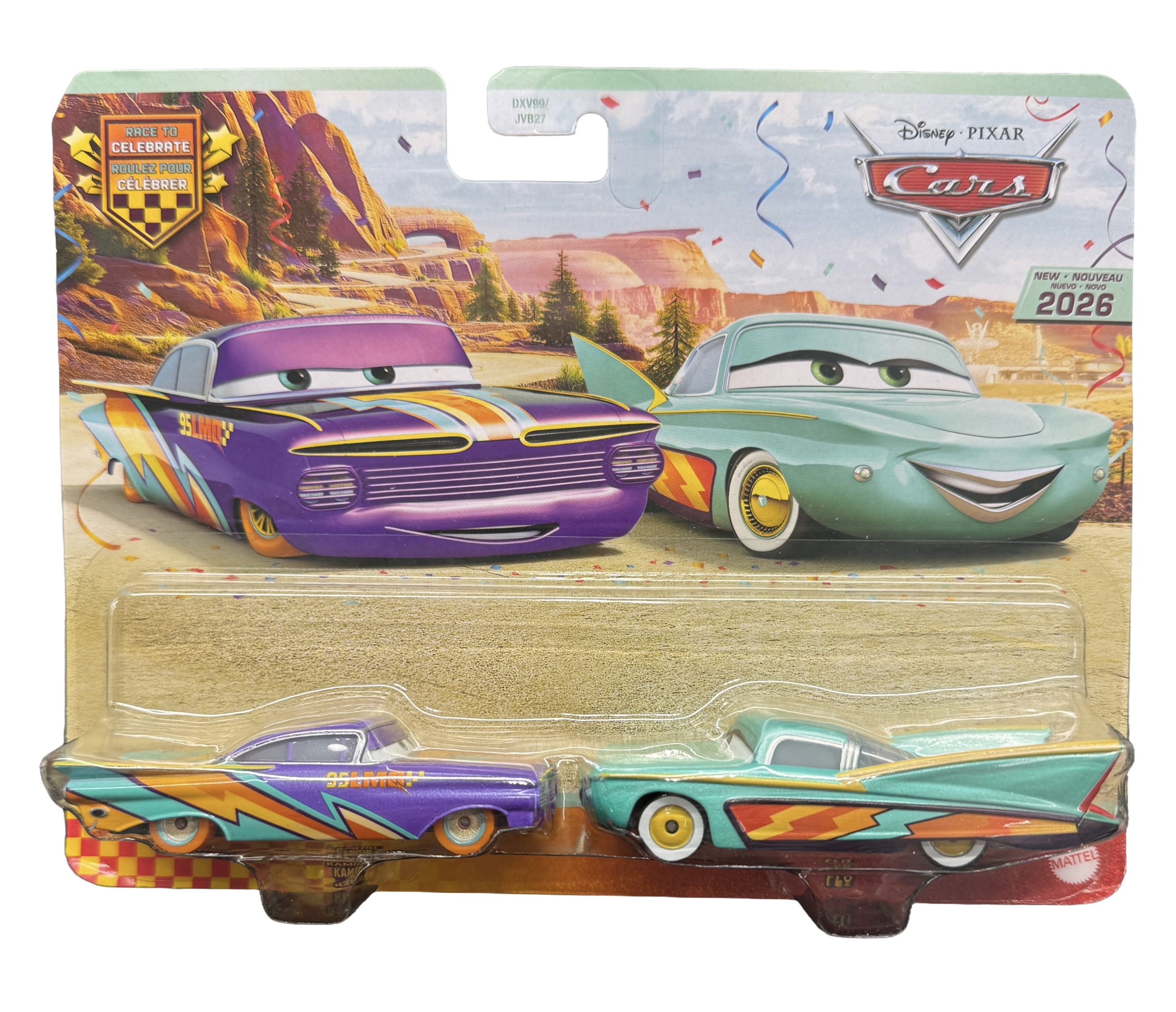 Набор автомобилей машинок Mattel Disney Pixar Cars Ramone & Flo Рамон и Фло Коллекция 2026 к 20-летию Тачки (35741108)