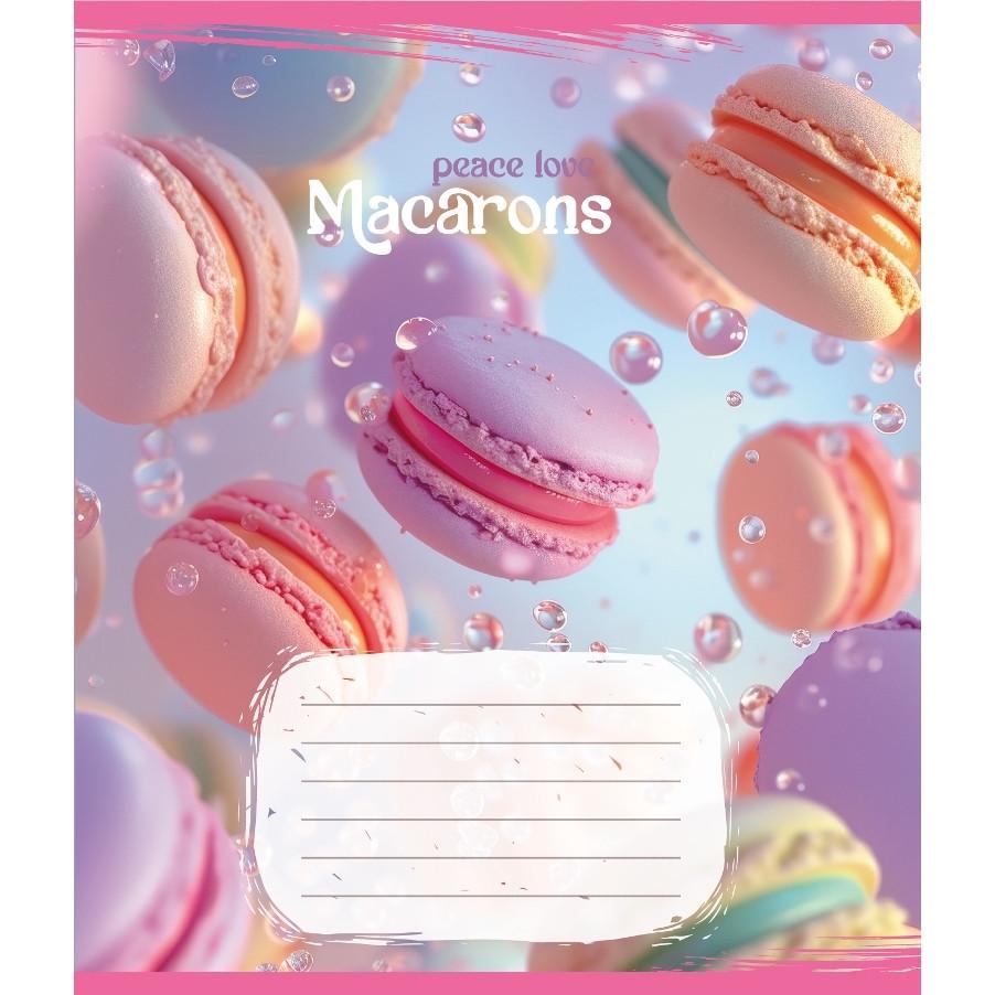 Шкільний зошит Макаруни 048-590197K-3 в клітинку 48 аркушів (RLT55369)