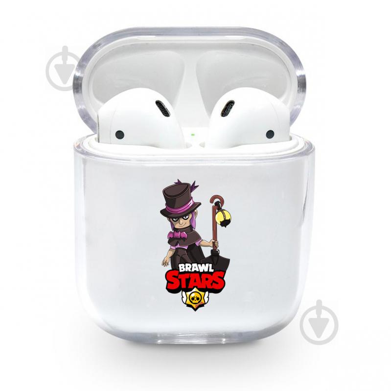 Прозорий силіконовий чохол Apple AirPods із малюнком - Mortis / Brawls Stars (KAP1102)
