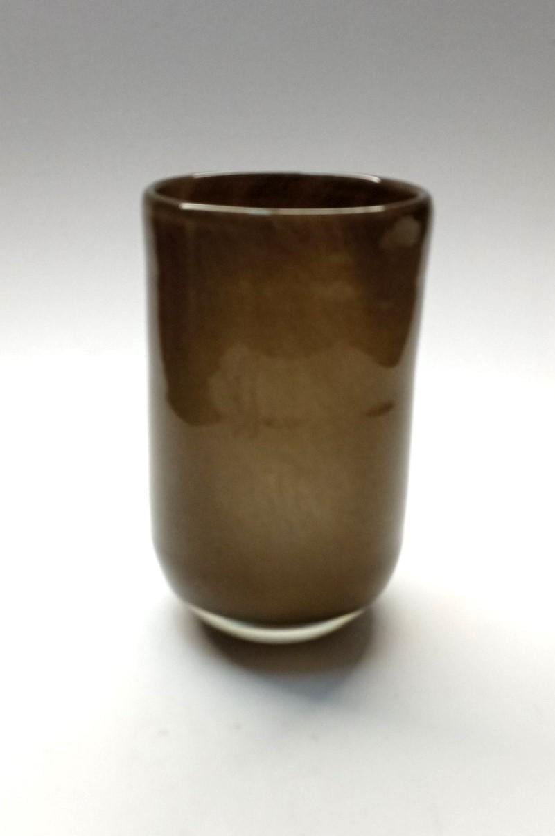 Ваза стеклянная Гутняр 18х11 см Коричневый - фото 2