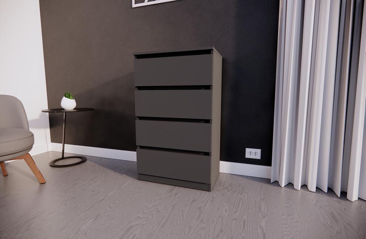 Комод MEBEX на 4 шухляди 60х40х100 см Сірий темний (VM4B600DG) - фото 4 Комод MEBEX на 4 шухляди 60х40х100 см Сірий темний (VM4B600DG) - фото 4