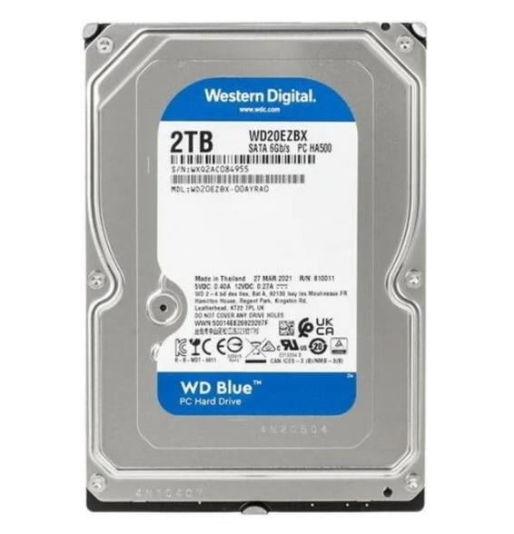 Жорсткий диск Western Digital 3,5" 2 TB 7200 об/хв 256 Мб SATA 3 Blue (WD20EZBX) - фото 2