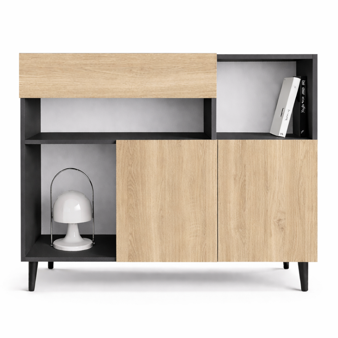 Комод з шухлядою та двома секціями з дверцятами (RM1B2F1200DGDS)