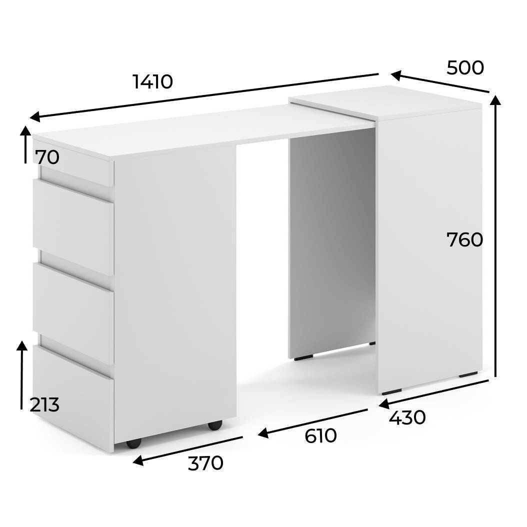 Комод-трансформер Art in ead Molli 50x75,6x45 см Белый Дуб Эвок (TB01011000000) - фото 6 Комод-трансформер Art in ead Molli 50x75,6x45 см Белый Дуб Эвок (TB01011000000) - фото 6
