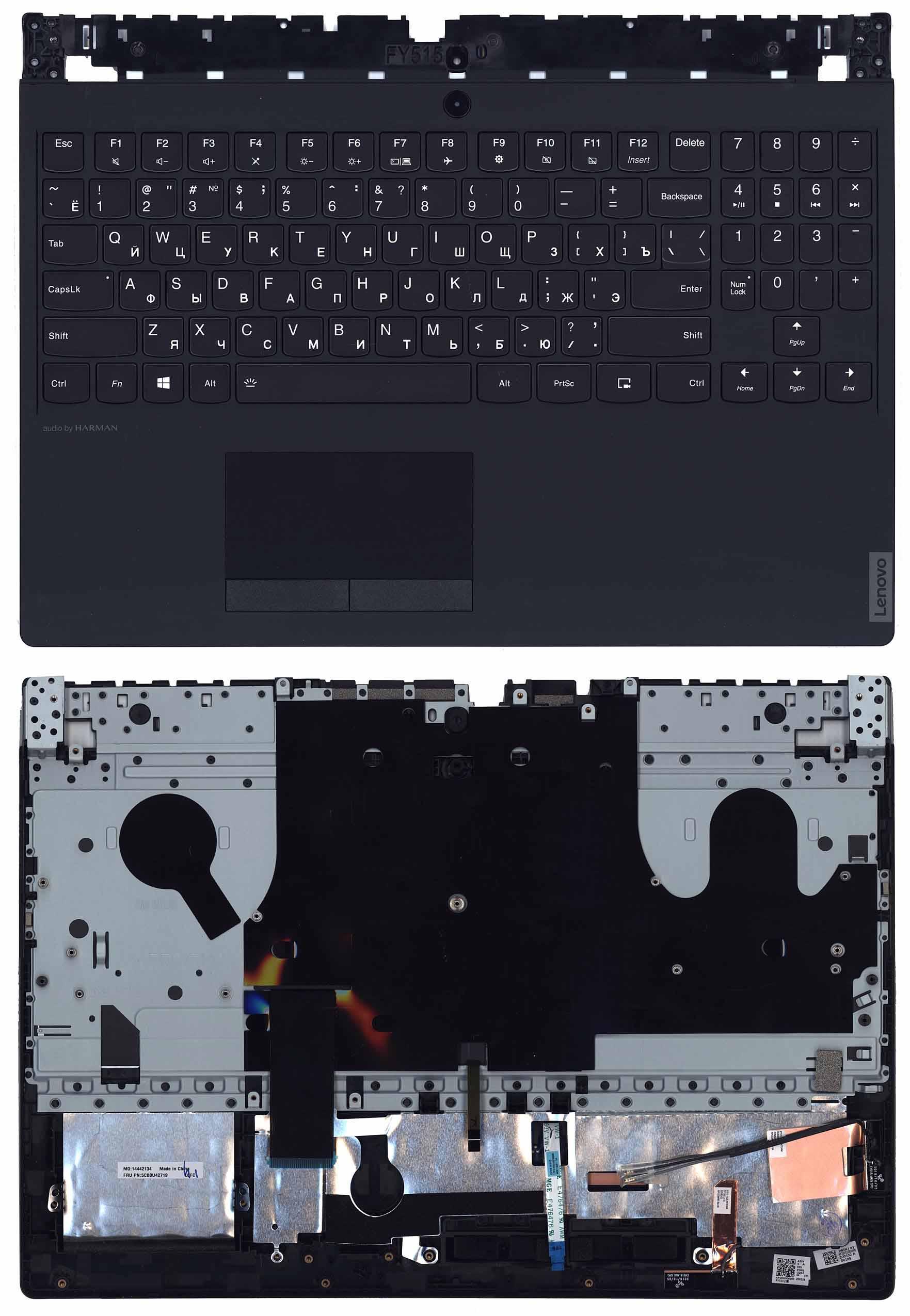 Клавіатура для ноутбука Lenovo Legion Y540-15 Black TopCase Black Клавіатура для ноутбука Lenovo Legion Y540-15 Black TopCase Black