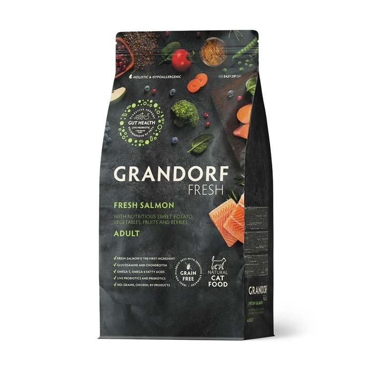 Корм сухий для дорослих котів Grandorf FRESH SALMON&SWEET POTATO лосось з бататом 2 кг (28341249)