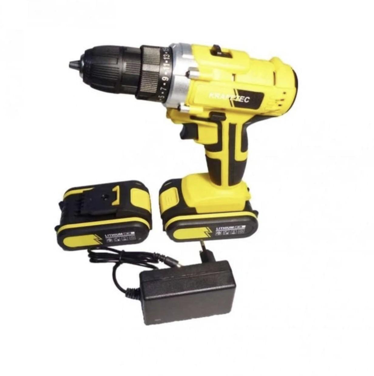 Шурупокрут акумуляторний Krafftec DRS-36 V/4Ah 36 В 4 А·год Чорний