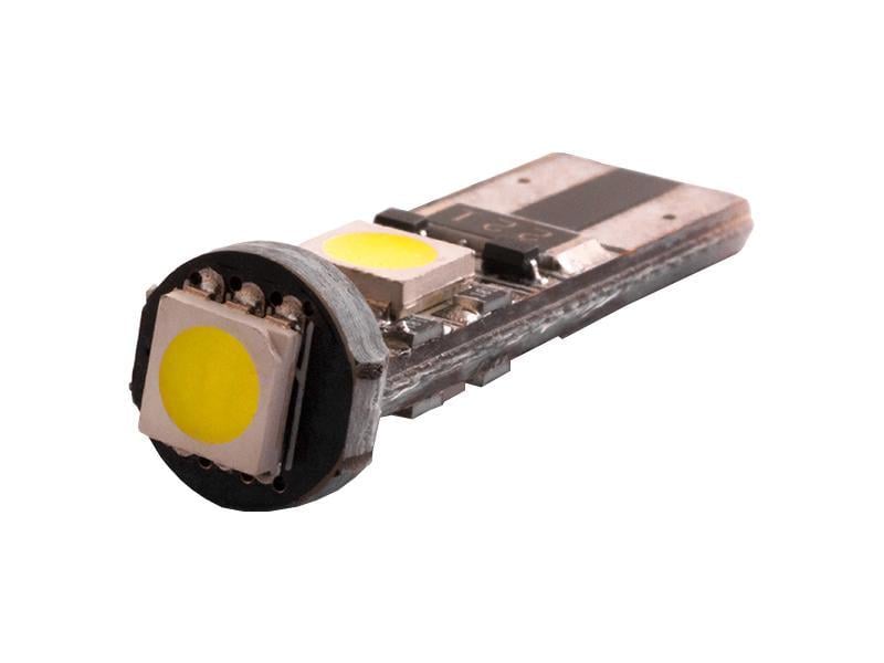 Автолампа светодиодная T10 W5W с обманкой 12 В SMD5050-3led Белый (24)