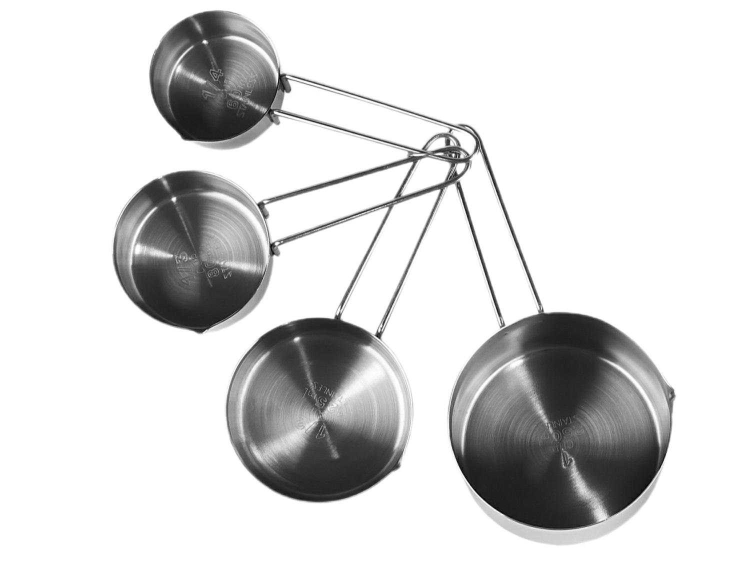 Набор мерных чашек One Chef из нержавеющей стали 60/80/125/250 мл d 5,2/6,3/7,3/8,4 см