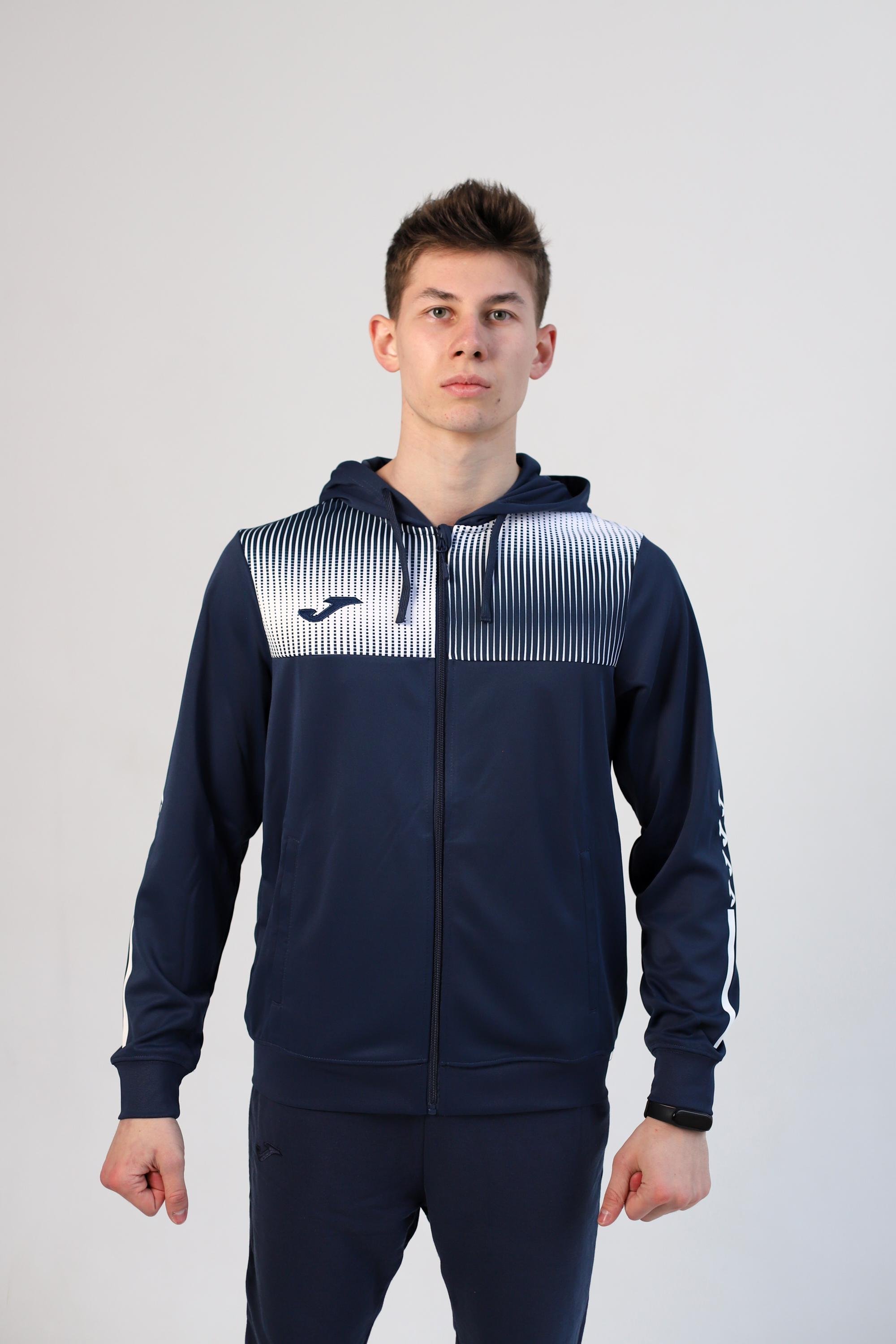 Олімпійка Joma 103315.332 Eco Supernova Zip-Up Hoodie M Navy/White (8445757431004)