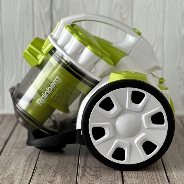 Пылесос колбовой Rainberg RB-651TB циклонный 2500W с турбощеткой без мешка 3,0 л Белый (2321768053) - фото 8 Пылесос колбовой Rainberg RB-651TB циклонный 2500W с турбощеткой без мешка 3,0 л Белый (2321768053) - фото 8