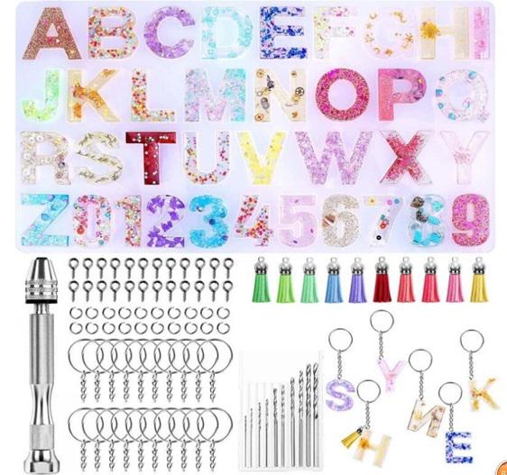 Набір форм-молд для створення брелоків Алфавіт для епоксидної смоли (1527) - фото 3 Набір форм-молд для створення брелоків Алфавіт для епоксидної смоли (1527) - фото 3