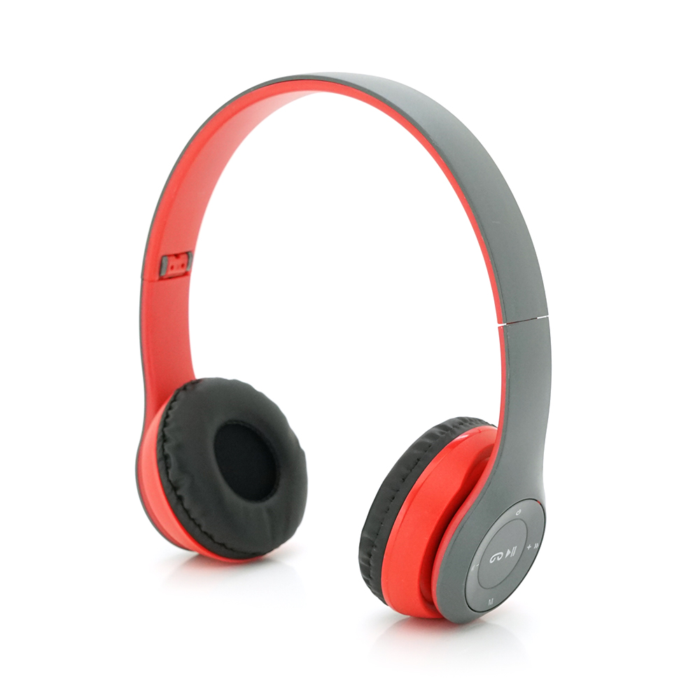 Навушники безпровідні P47 LED Voltronic Червоний сріблясті (25688762)