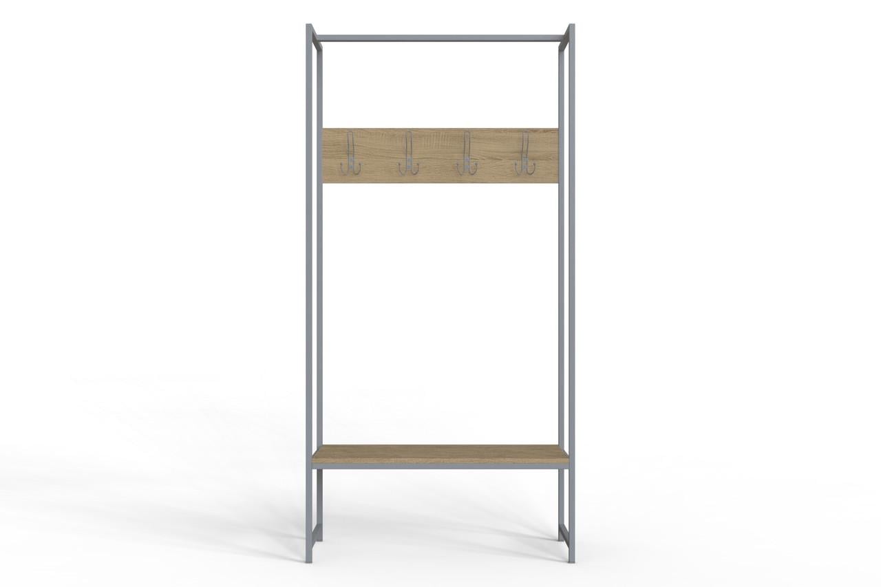 Вешалка напольная модульная Ferrum-decor Трелис 12 ДСП 16 мм 180x90x38 см Серый/Дуб Сонома (FRD-104322)