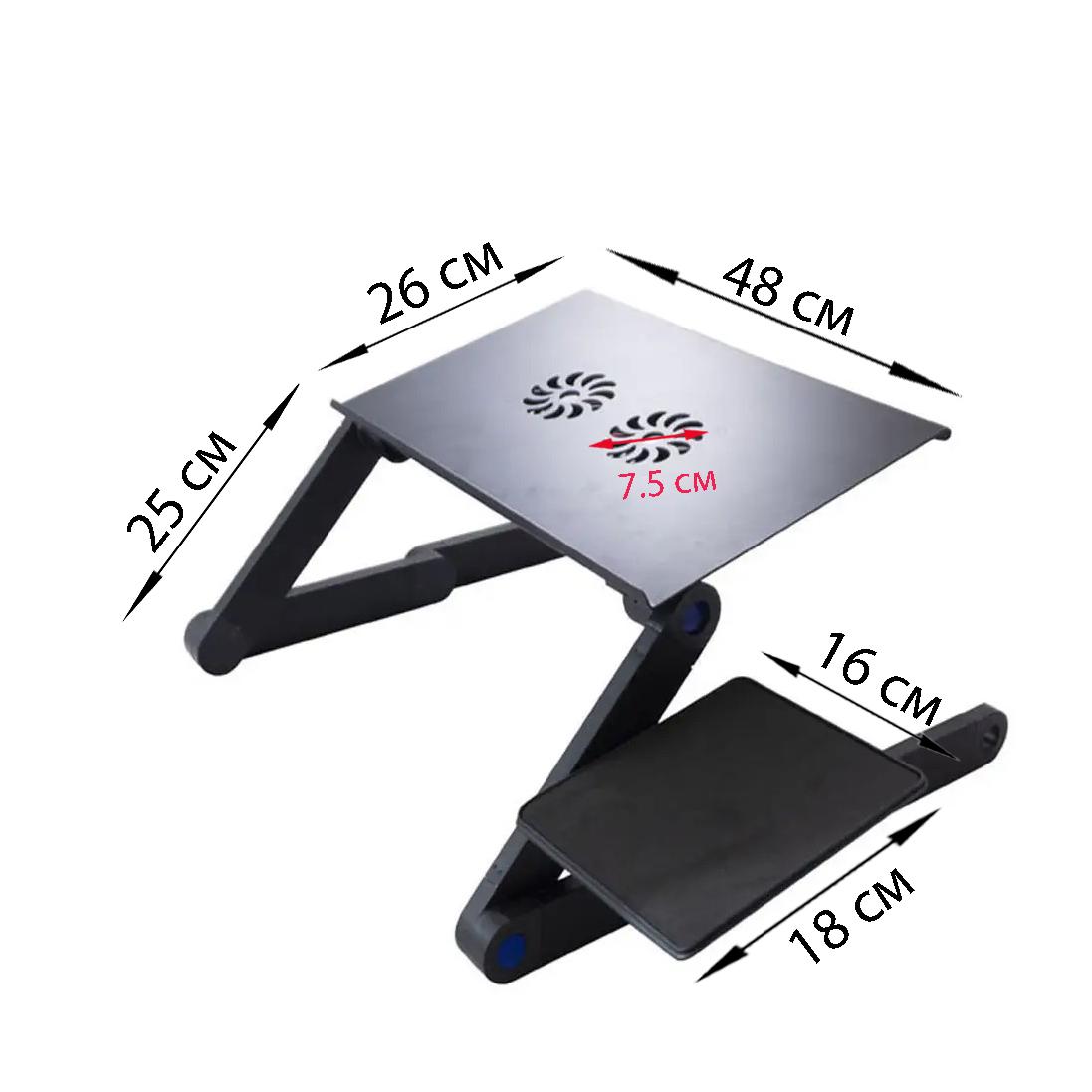 Охлаждающая подставка для ноутбука Laptop table T6 Черный (1009209-Black) - фото 8