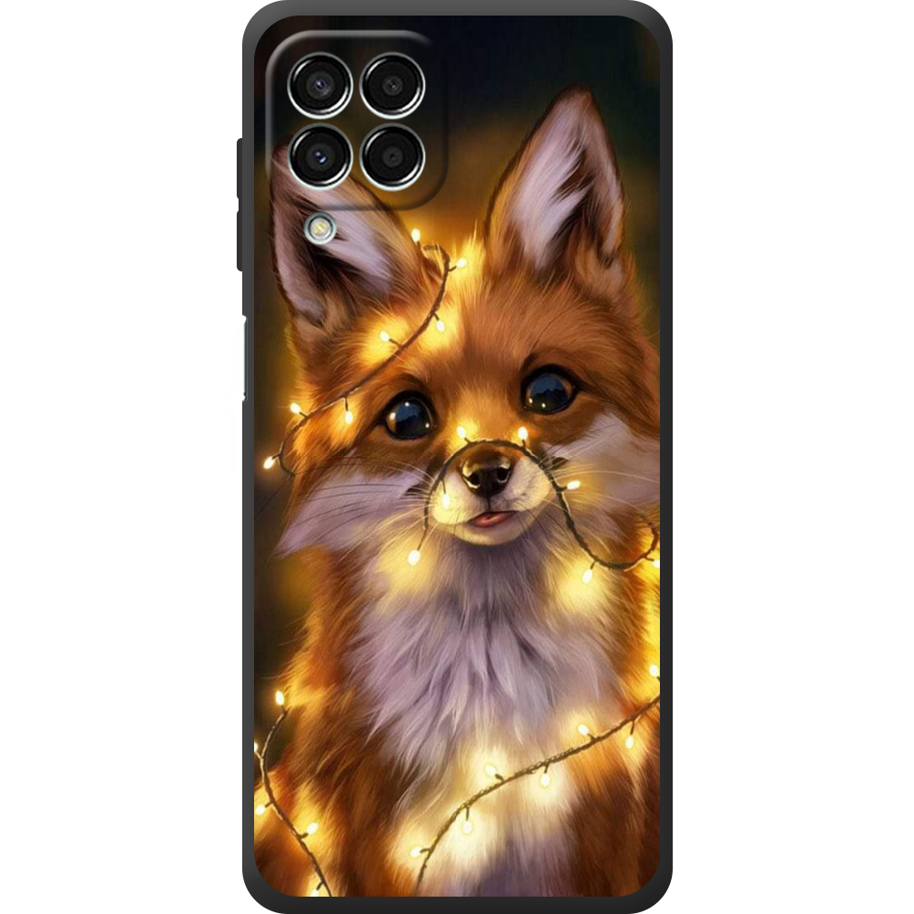Чохол BoxFace Samsung Galaxy M33 5G (M336) Різдвяна Лисичка Чорний силікон (44472-up2399-44482)