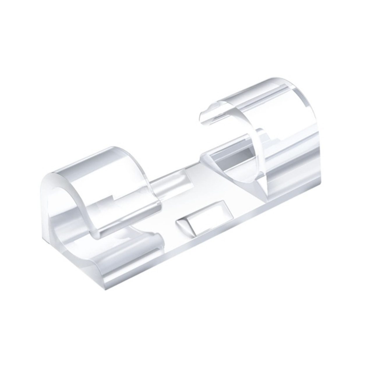 Кліпси для організації кабелів CableOrganizer самоклеючі 20 шт. Прозорий (2593)