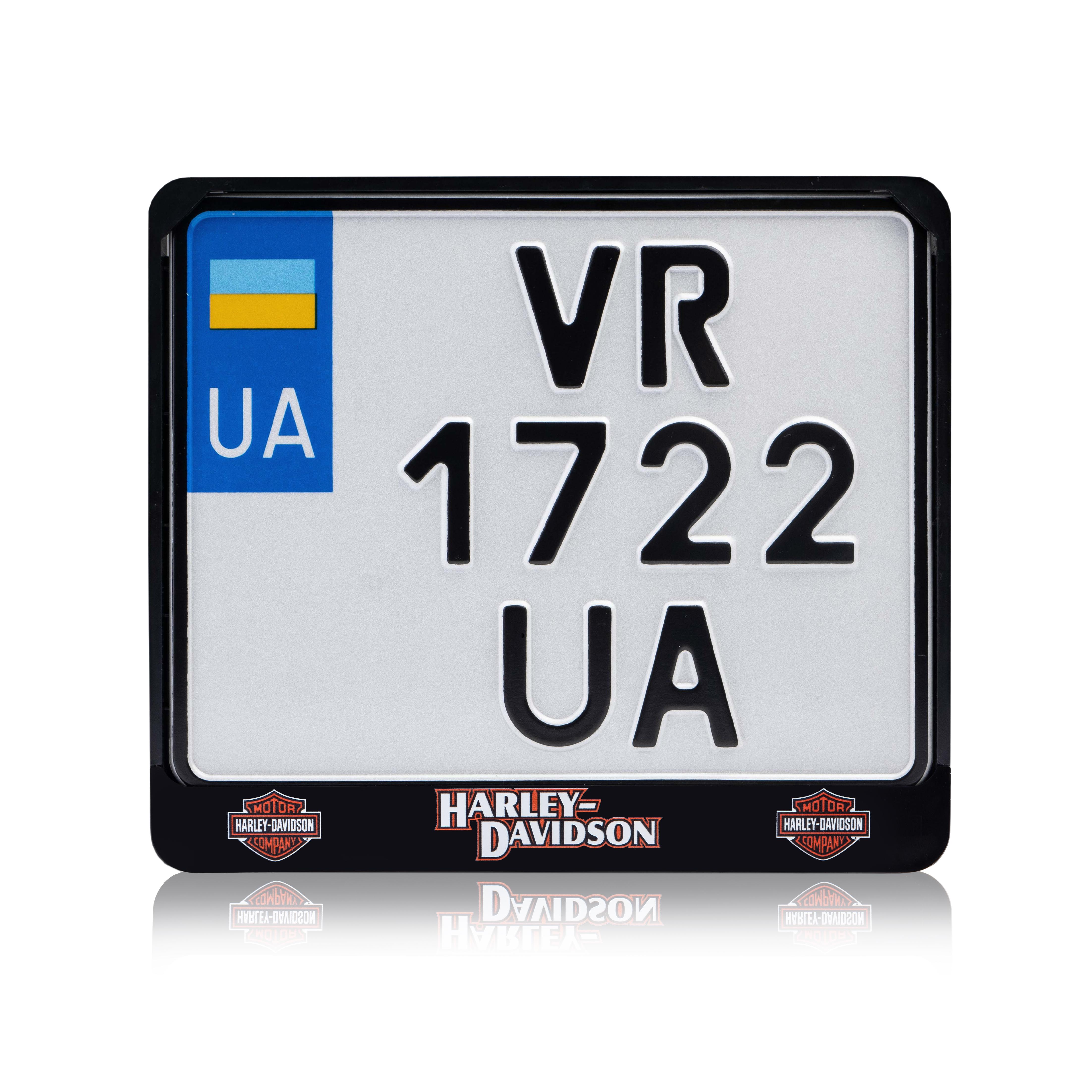 Рамка для мотоциклетного номера Harley-Davidson 1 174х220 мм Черный (VH-ABS1722HD1WOCL)
