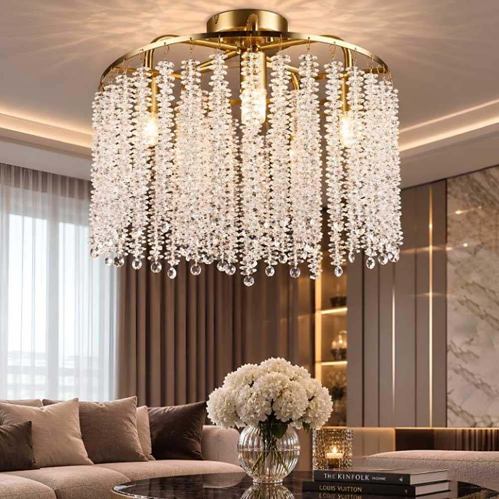 Люстра потолочная хрустальная классическая Light House SRS-20797/5 COP Медь Люстра потолочная хрустальная классическая Light House SRS-20797/5 COP Медь