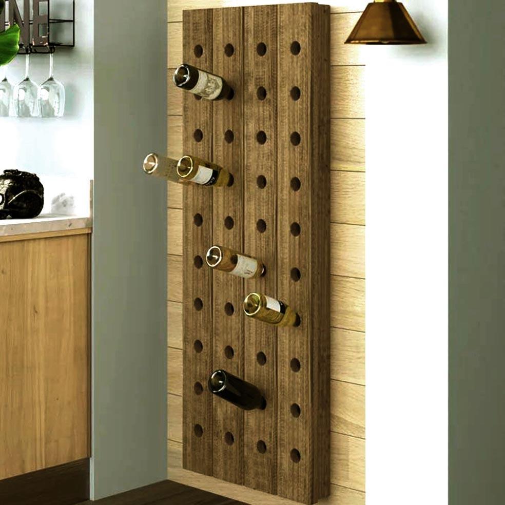 Полка для вина настенная из дерева Накатане Палисандр (ПНК-015302)