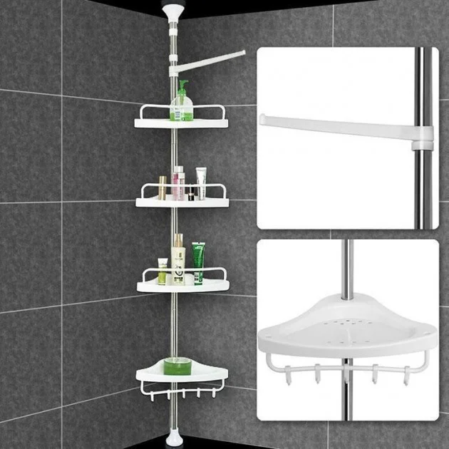 Угловая полка в ванную Multi Corner Shelf AD 9866 2,6 метра - фото 9