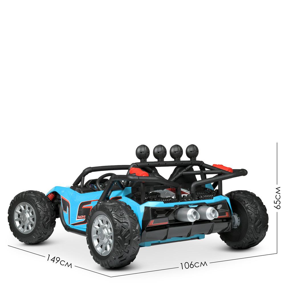 Детский электромобиль Bambi Racer JS3168EBLR-4/24V двухместный Голубой - фото 7