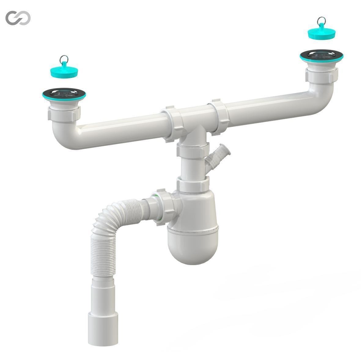 Сифон SoloPlast К1410 для кухни с отводом для техники 70 мм 40/50 мм (2518001466) - фото 2 Сифон SoloPlast К1410 для кухни с отводом для техники 70 мм 40/50 мм (2518001466) - фото 2