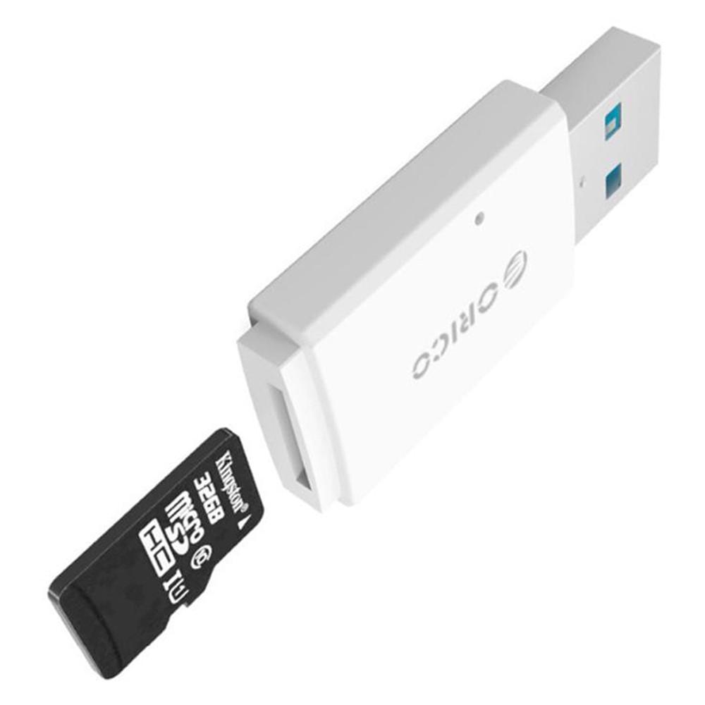 Кардридер Orico CRS11-WH USB 3.0 Micro SD c поддержкой OTG и карт до 128 Гб Белый - фото 2