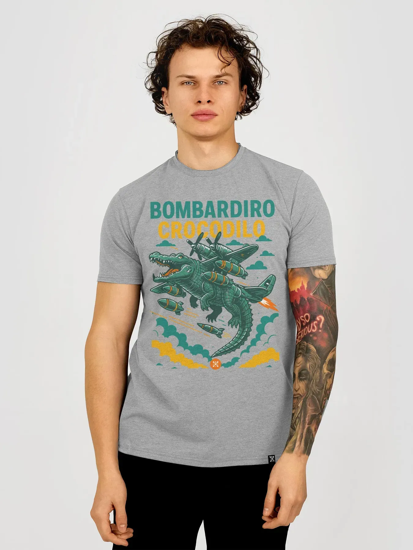 Футболка мужская Bombardiro Crocodilo 3XL Серый (27024788)