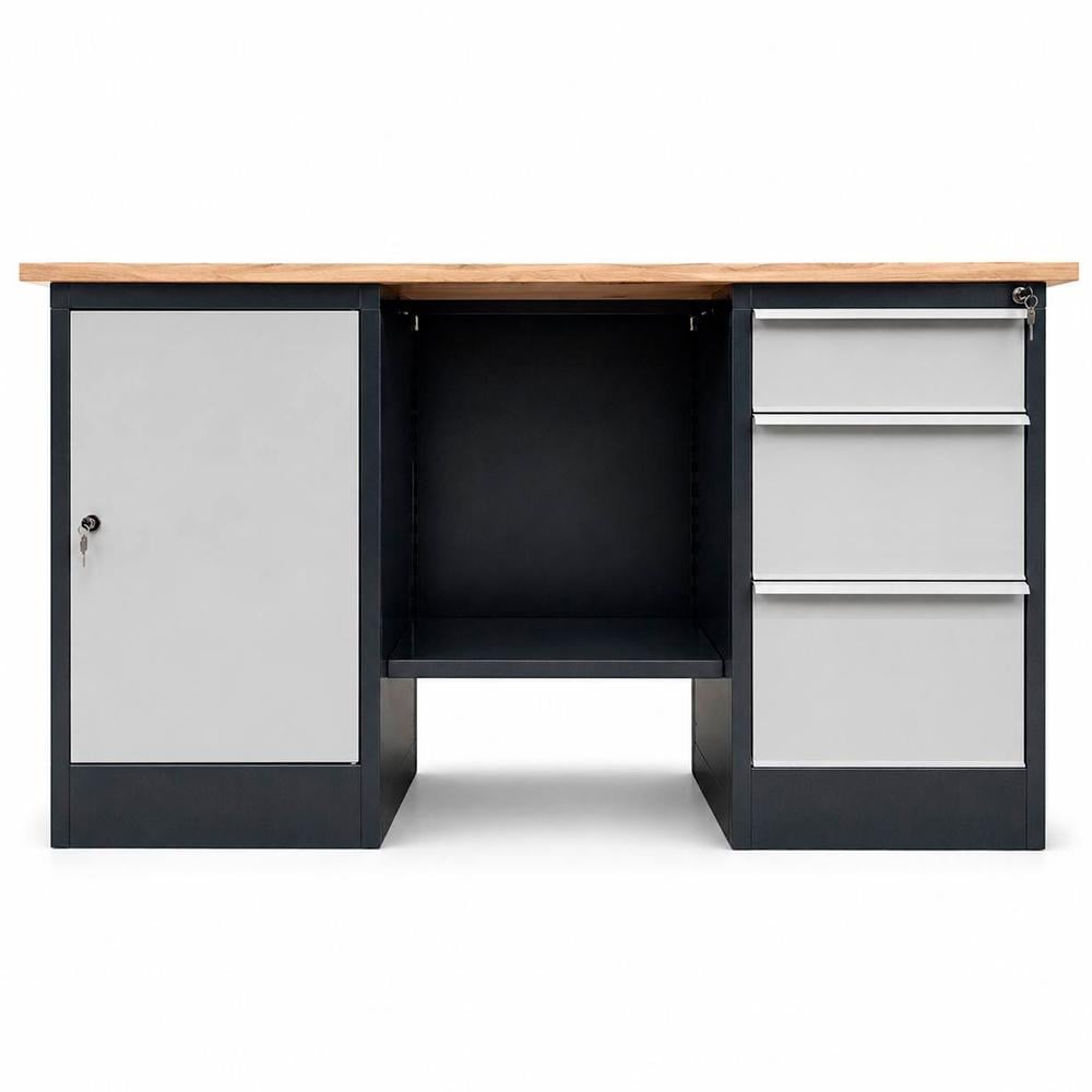 Верстак металлический двухтумбовый для мастерской Stw 326-D/S2B (37362950)