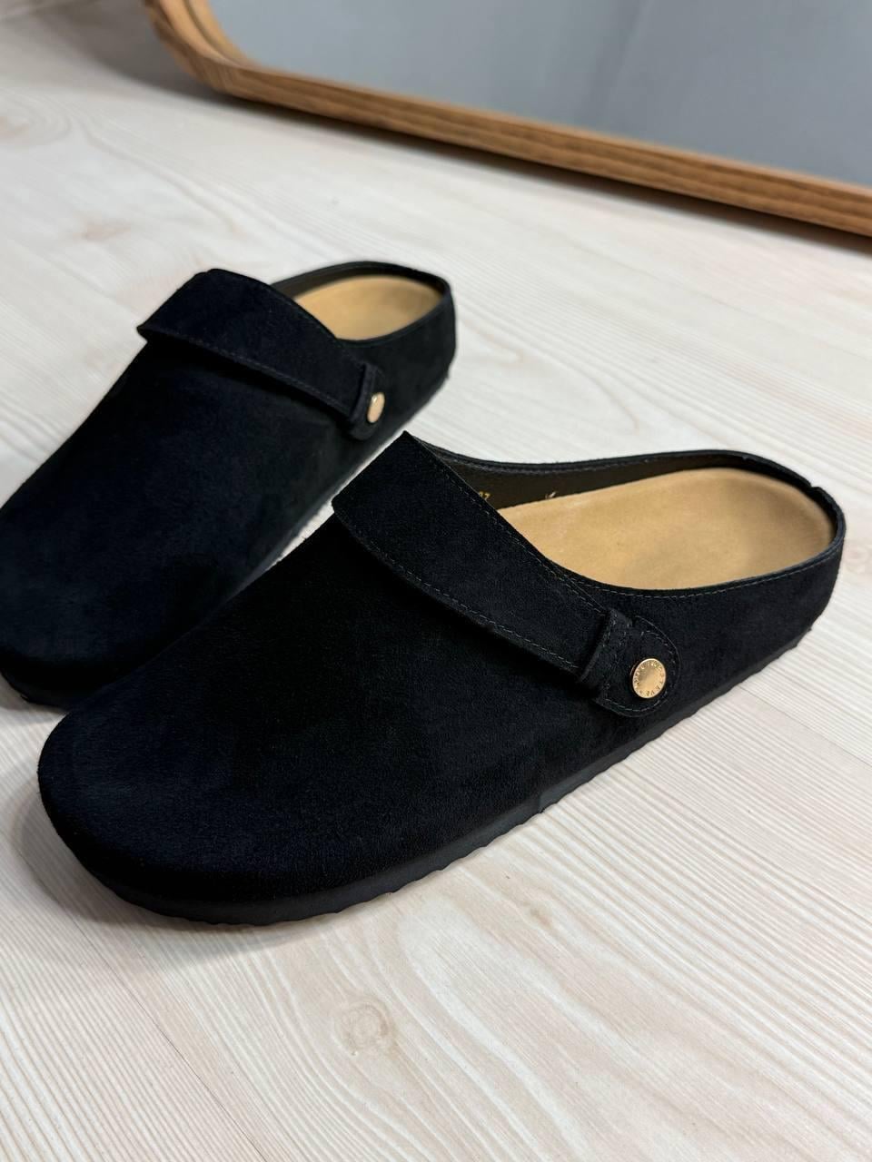 Сабо женские Meideli 95-17 замшевые клоги с перемычкой в стиле биркеншток р. 39 Черный (6846) Сабо женские Meideli 95-17 замшевые клоги с перемычкой в стиле биркеншток р. 39 Черный (6846)