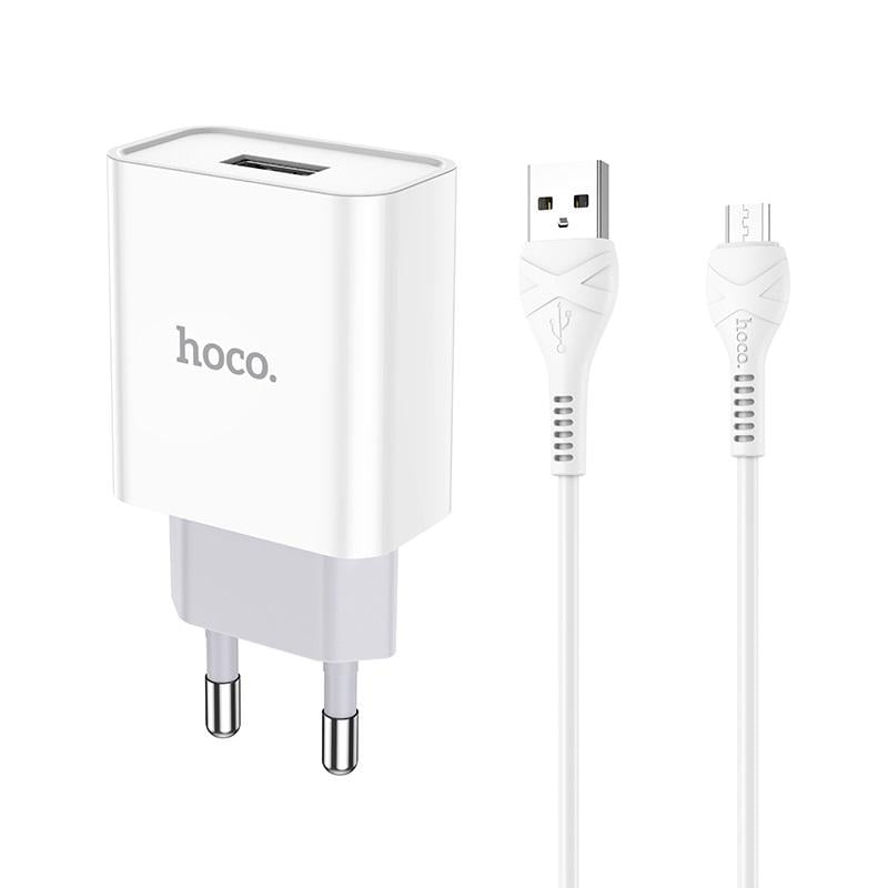Зарядное устройство Hoco C81A micro-USB 1 м 2.1 A White (6dbe405e)